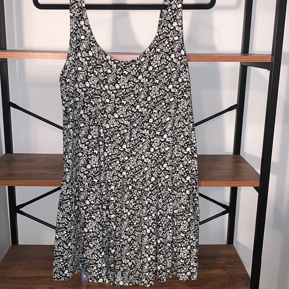 Marina Floral Romper- Black and White